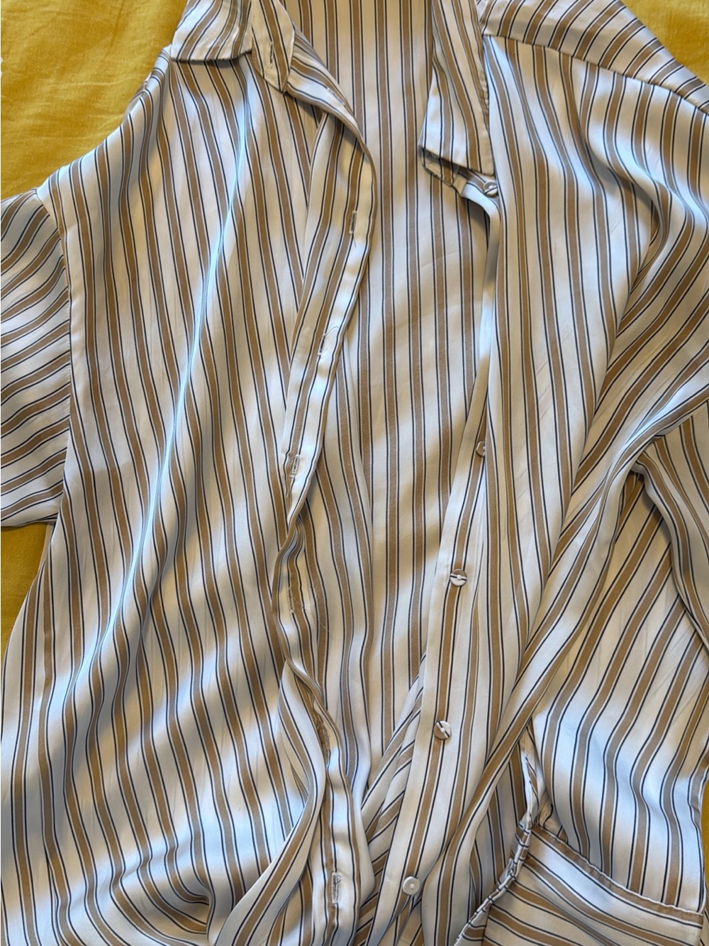 2Zara Striped Women's Blouse long sleeve in White and cream & Blue white 40$each